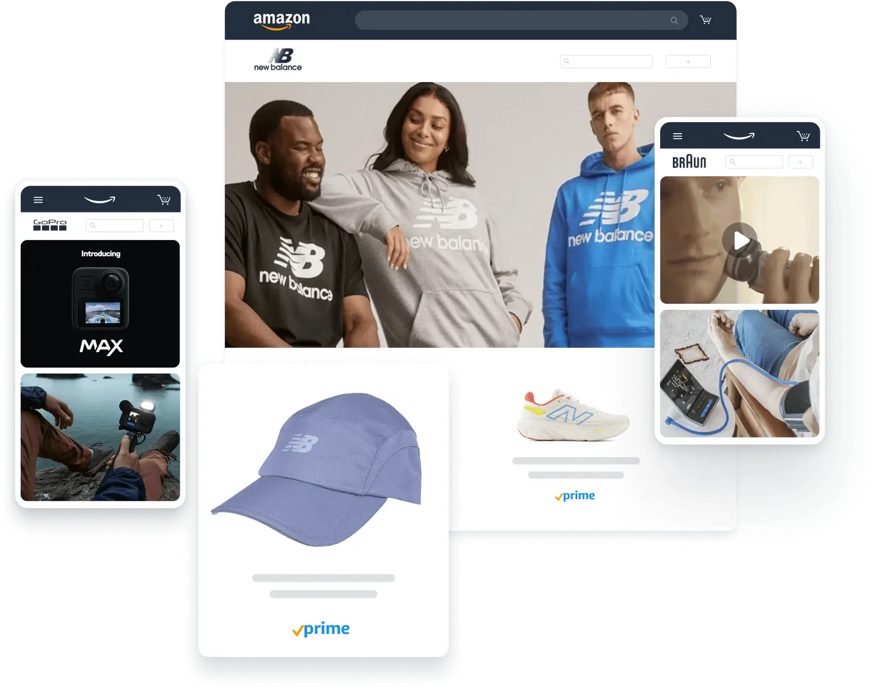 Various brands enrolled in Brand Registry on Amazon
